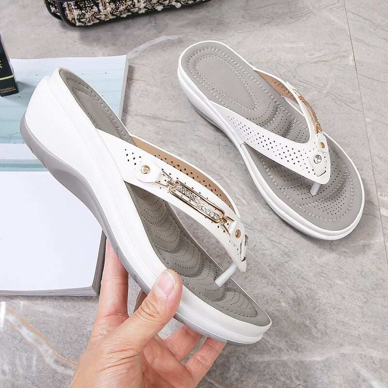 ⏰Last Day Promotion 49% OFF -Women's Arch Support Soft Cushion Flip Flops Thong Sandals Slippers