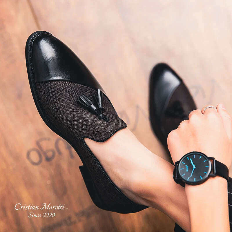 Sapatos de couro premium Roberto BarbieriTM Slip-On