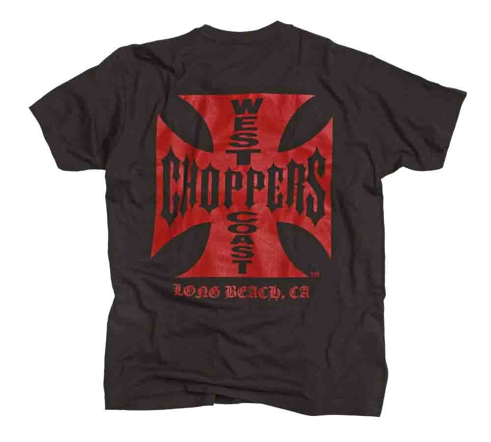 West Coast Choppers Clássica OG Camiseta - Preto Vermelho