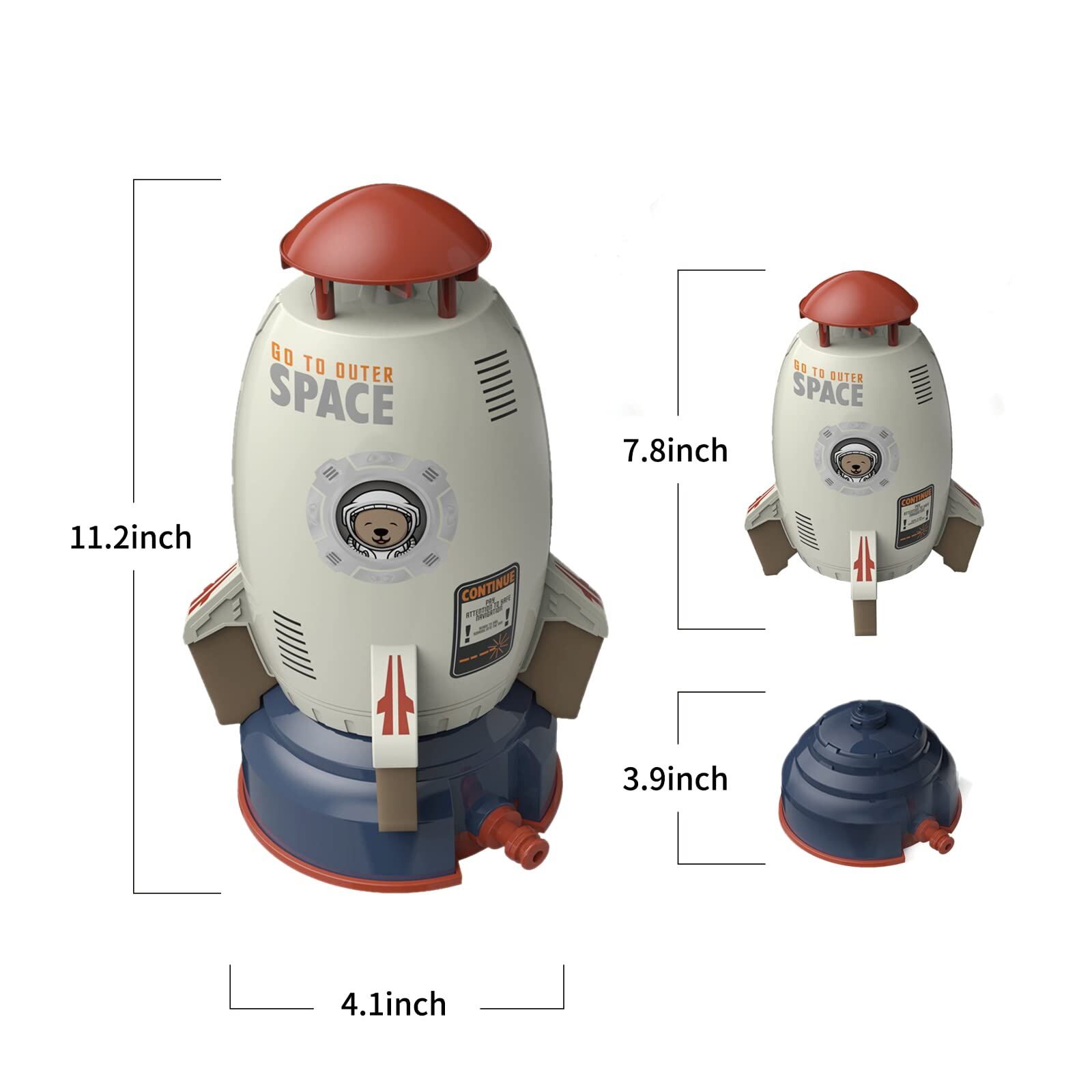 2023 Brinquedo de verão ao ar livre Foguete Sprinkler （Entrega rápida）