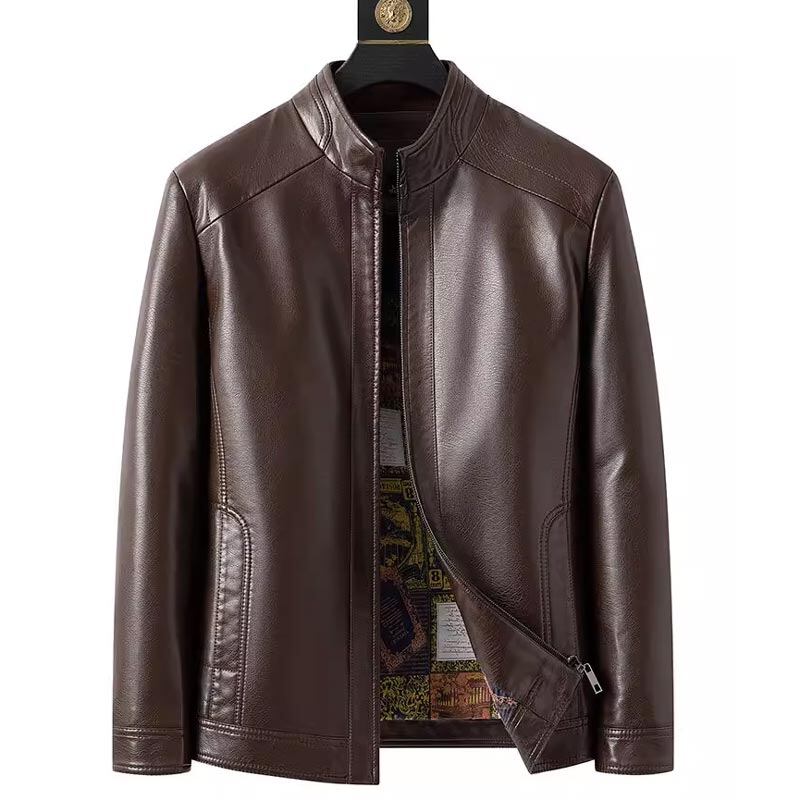 [ZARA] Casaco de couro forrado com pelúcia quente para homens!
