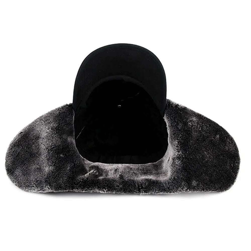 🧢❄️Férfi téli fülkalap csapdázó arcmaszk szőrme repülő repülő hőmeleg hó sísapka