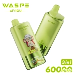 WASPE AIVIOU 60000 Puffs Disposable Vape Blueberry-raspberry + blueberry marshmallows + double apple ice cream