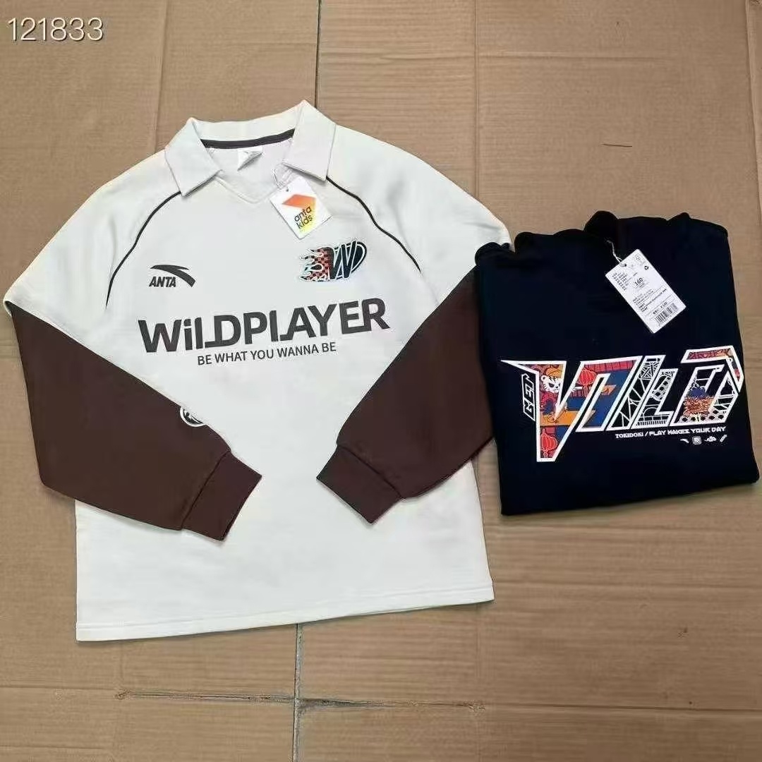 新款安X童装卫衣100件/包、款式多、 颜色鲜艳、码数配比好、原单正品