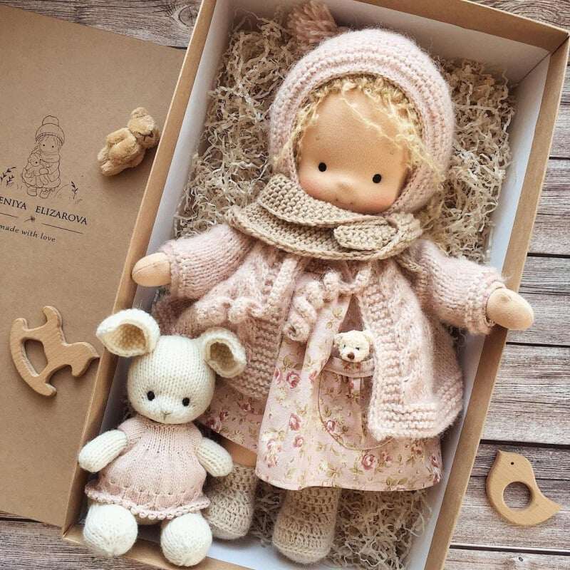 🎁🎁O melhor presente para crianças - Boneca Waldorf feita à mão👧