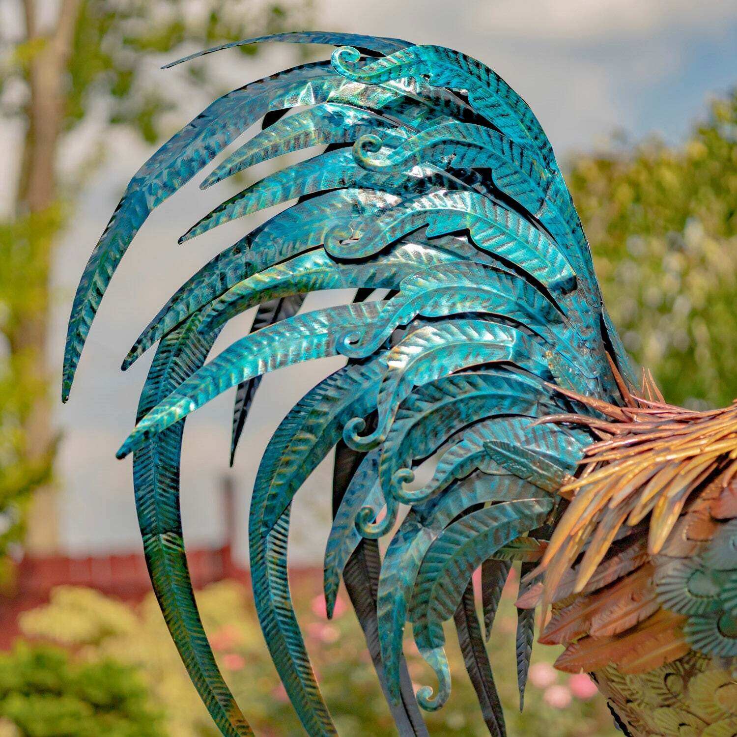 ESTÁTUA DE JARDIM DE UM GALO FERROVIÁRIO DE ALTA VELOCIDADE 66,5