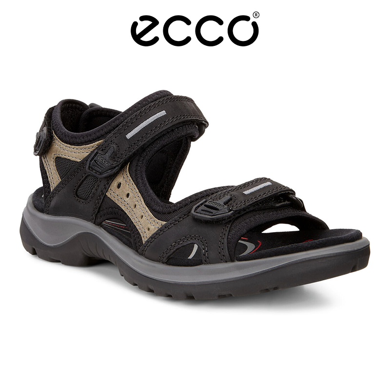 ECCO Verão 2025 Últimos Sapatos Femininos Sandálias de Couro