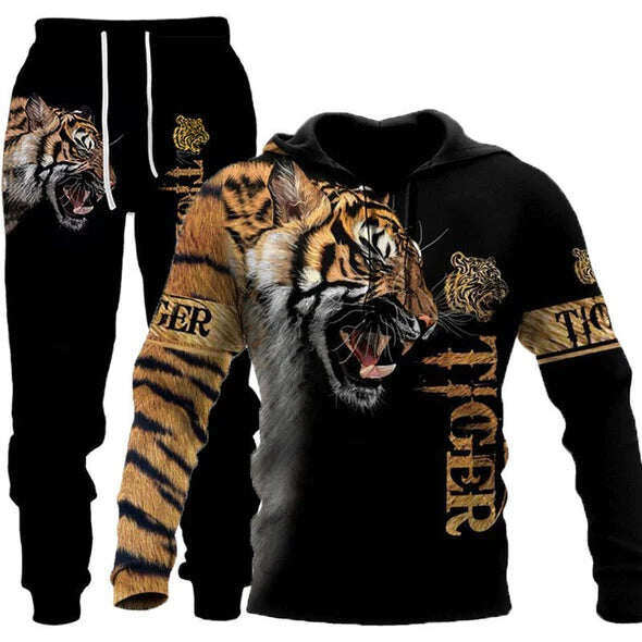 Conjunto de roupas masculinas com impressão digital 3D