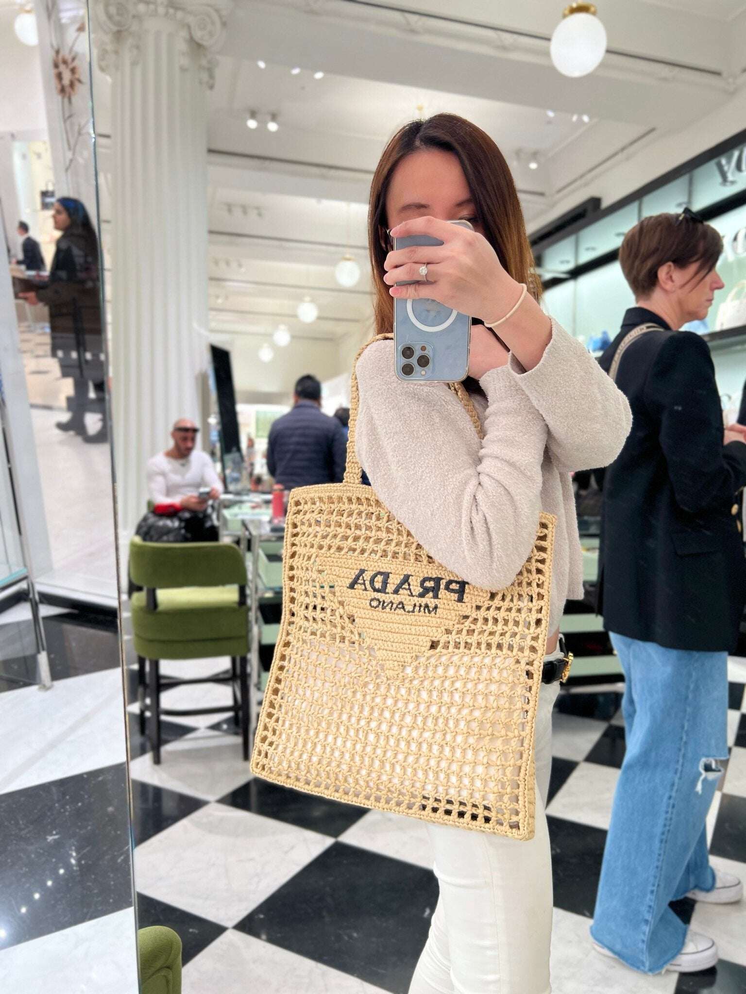 Prada Straw Bag (Multi-color)
