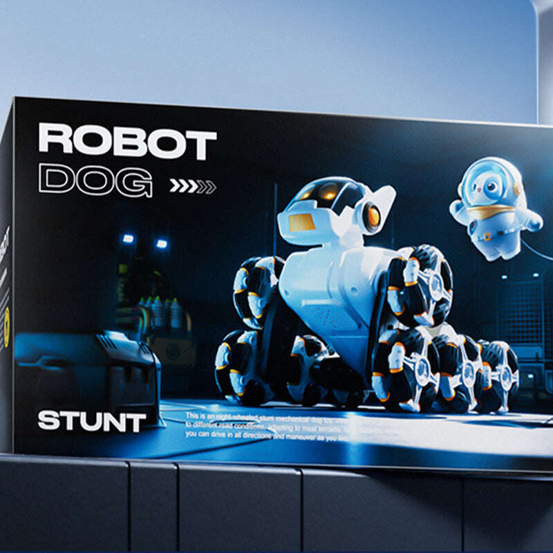 Brinquedo de carro para cachorro robô de rotação com controle remoto