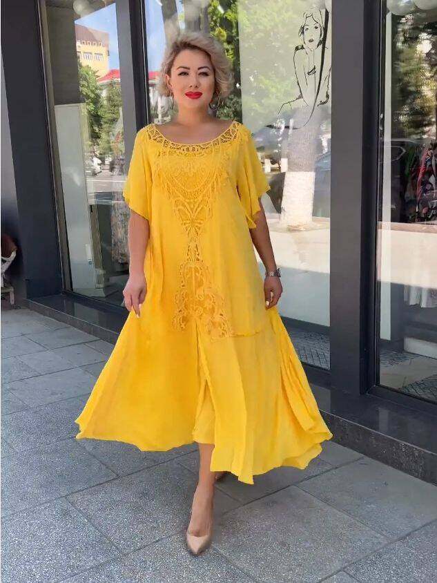 🤩💃[S-5XL] 2024 Novo vestido feminino solto plus size🤩💃