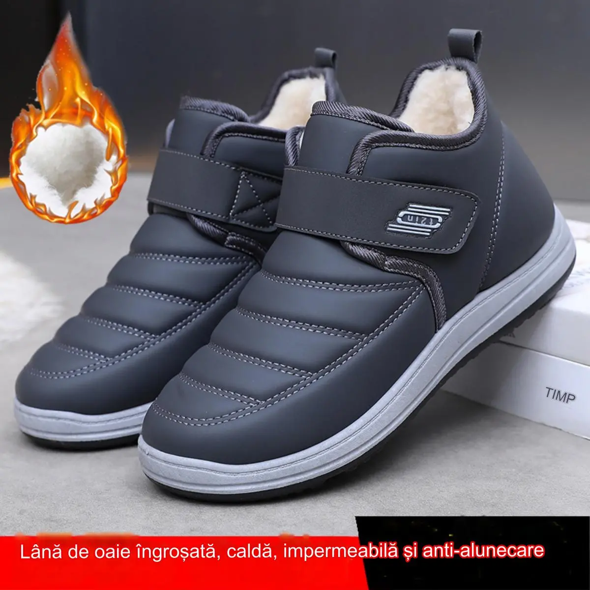 【39-44】🔥2024 Inverno Novo Estilo vastagított bársony bőr vízálló e-csúszásgátló férfi cipő