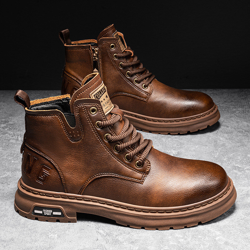 2024 NOVOS SAPATOS DE COURO BRITÂNICO SAPATOS BAIXOS RETRO MASCULINOS