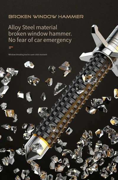 🏕️Ferramenta de segurança multifuncional para caminhadas🔦