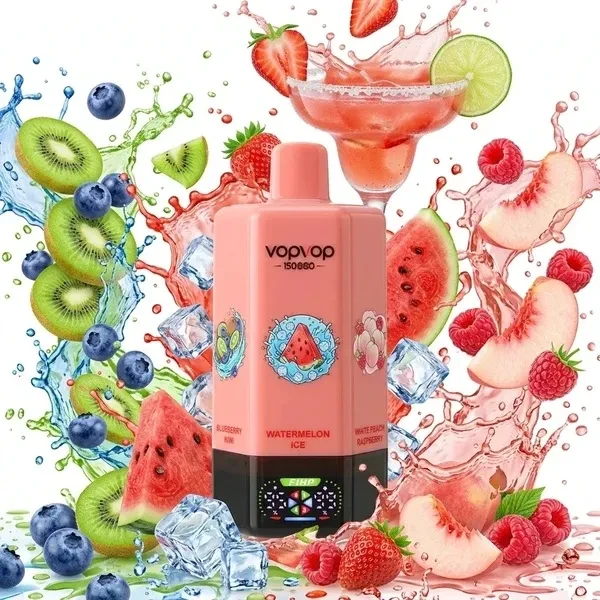 VOPVOP 150.000 Puffs 6 em 1 - Vape Descartável Recarregável com 6 Sabores