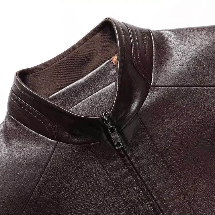 [ZARA] Casaco de couro forrado com pelúcia quente para homens!