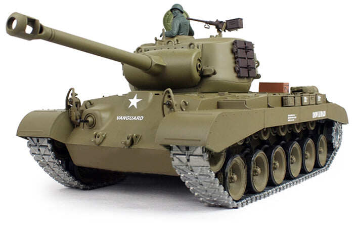 Tanque Heng Long M26 Pershing RC 3838 Tanque de Batalha Snow Leopard do Exército dos EUA