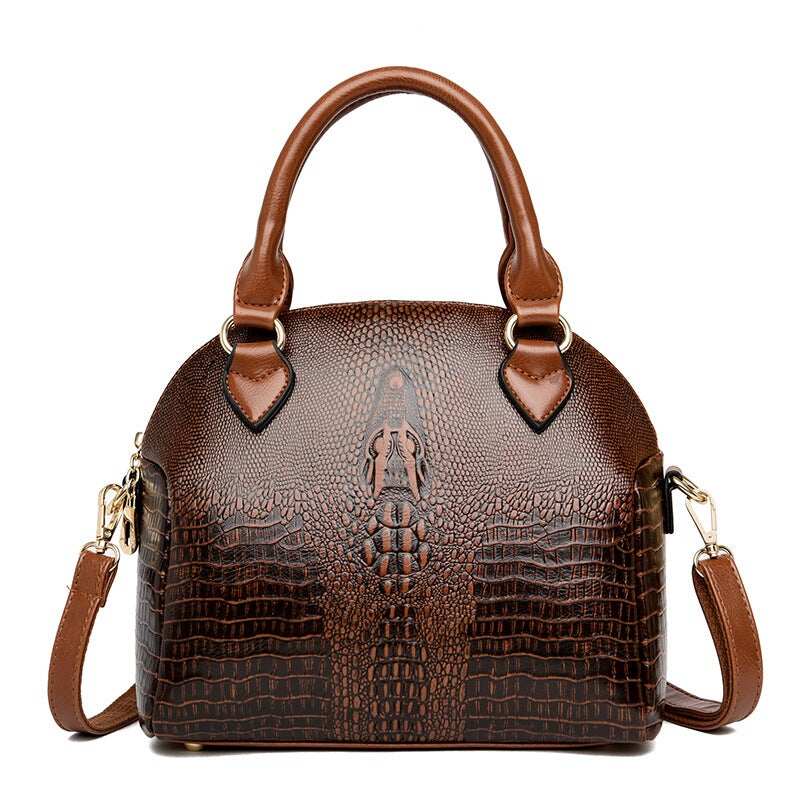 2024 Bolsa crossbody feminina com padrão de crocodilo