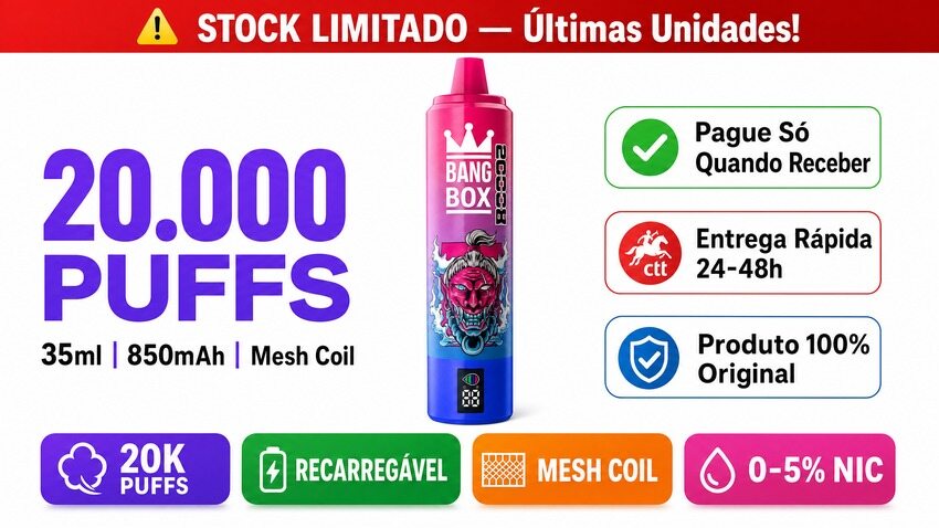 Comprar Bang Box 20000 Puffs Vape Descartável Portugal Online