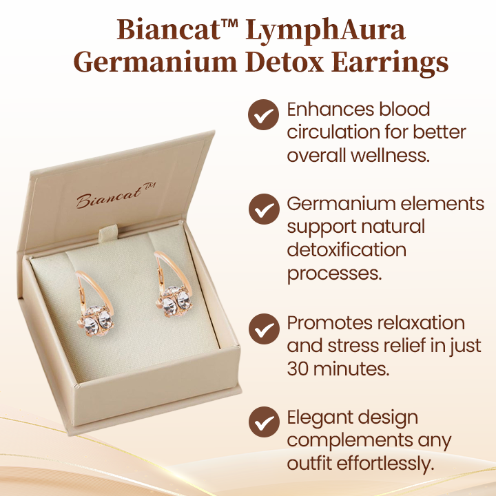 Brincos de desintoxicação de germânio LymphAura (importados dos EUA) - 🌟Compre 1 e leve 1 (oferta do 🇮🇳Dia da República🇮🇳)🌟