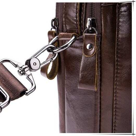 Męska teczka Torba na laptopa z prawdziwej skóry Torba Crossbody