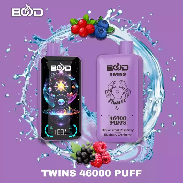BOOD TWINS 46000 Puffs disposable vapes Blueberry Sour Raspberry & Cherry