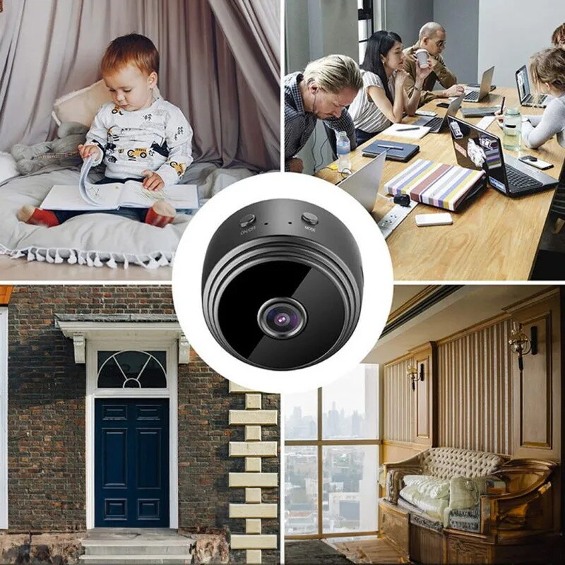 Mini câmera de segurança Wi-Fi Secure 360°