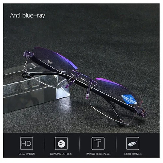 🎁 Óculos bifocais inteligentes anti-luz azul de safira de alta dureza para óculos prematuros