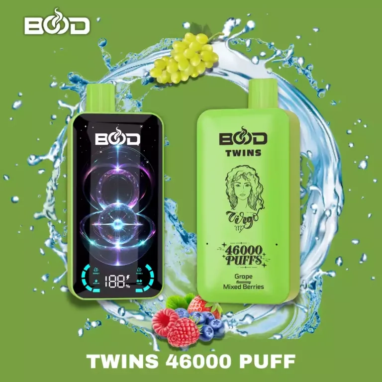BOOD TWINS 46000 Puffs disposable vapes Blackcurrant Raspberry & Blueberry Cranberry