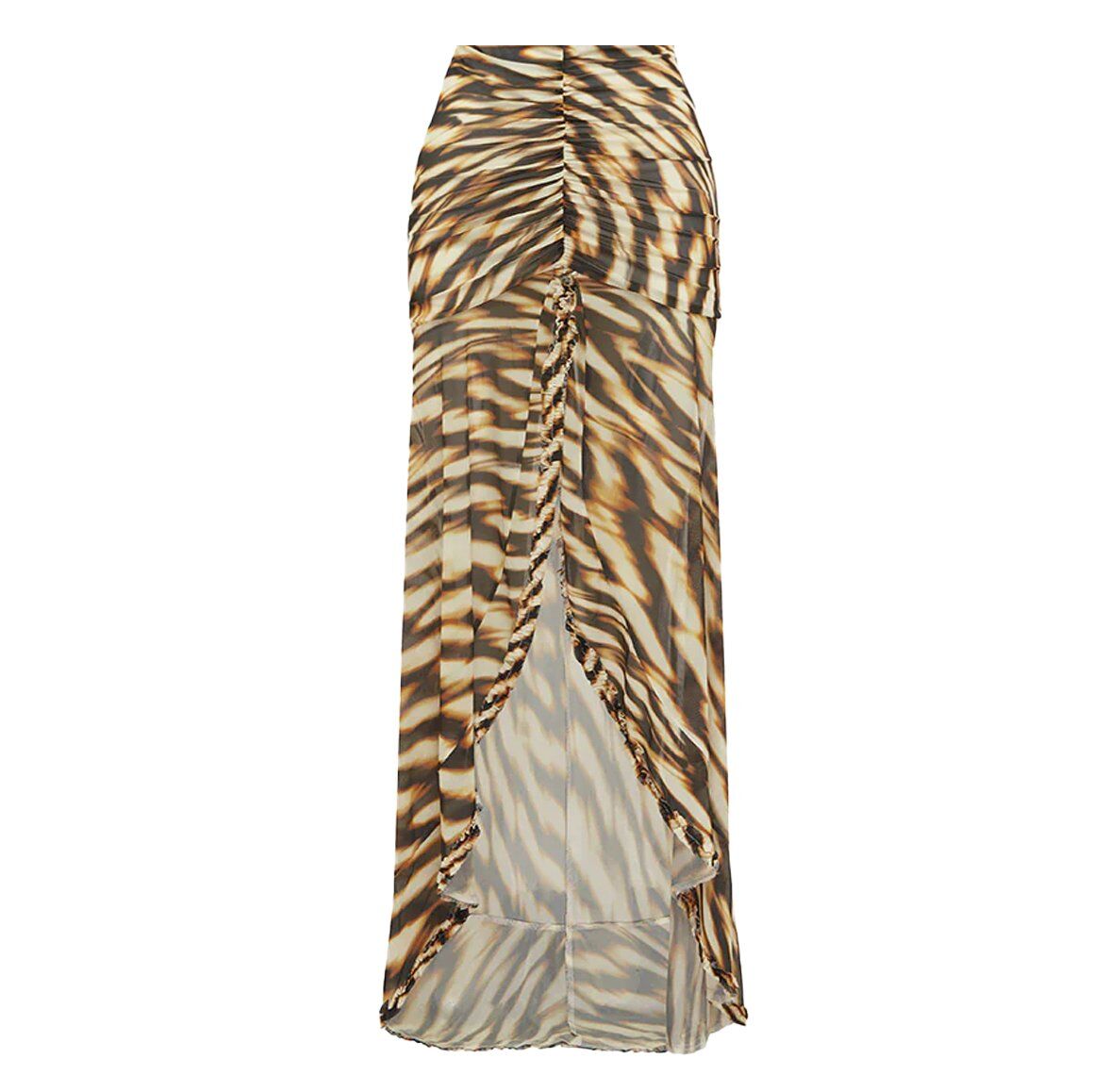 2025 New One-piece leopard print ruffle V-neck swimsuit