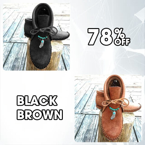 🔥ÚLTIMO DIA 49% OFF🔥 – BOTAS ORTOPÉDICAS DE TUBO CURTO 2023 PARA MULHERES COM PENAS