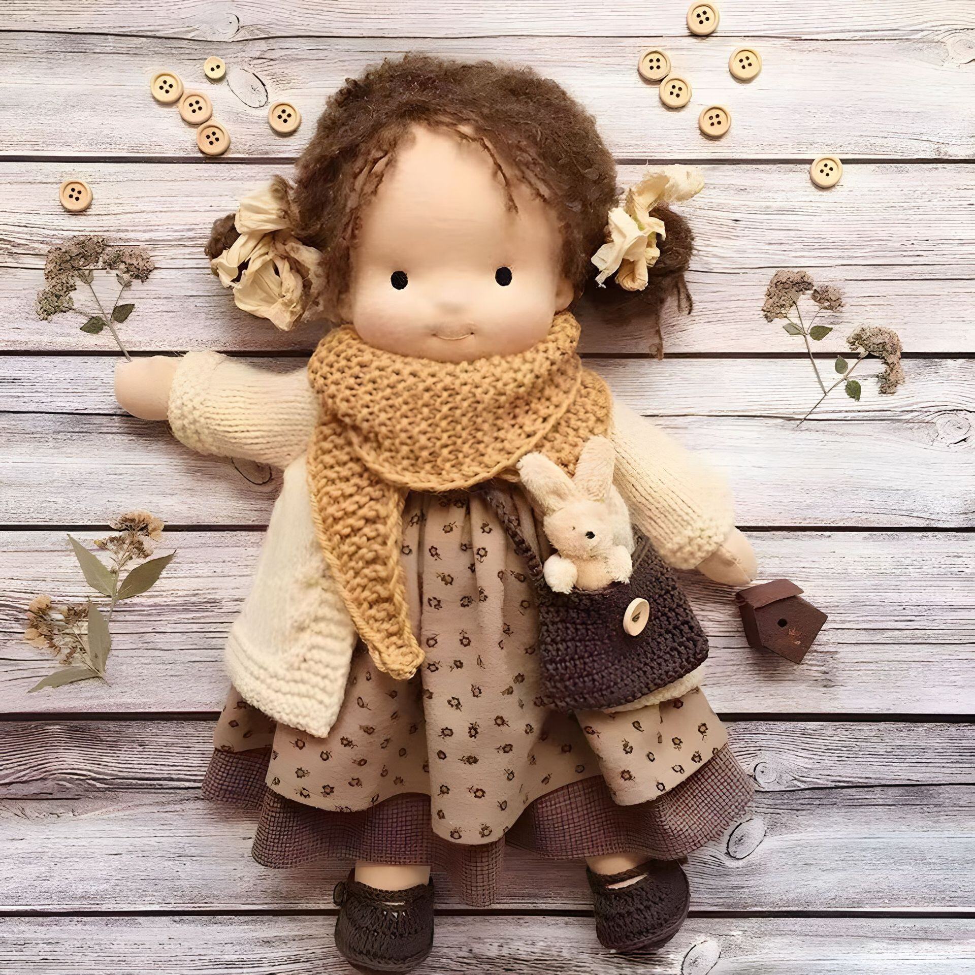 🎁🎁O melhor presente para crianças - Boneca Waldorf feita à mão👧