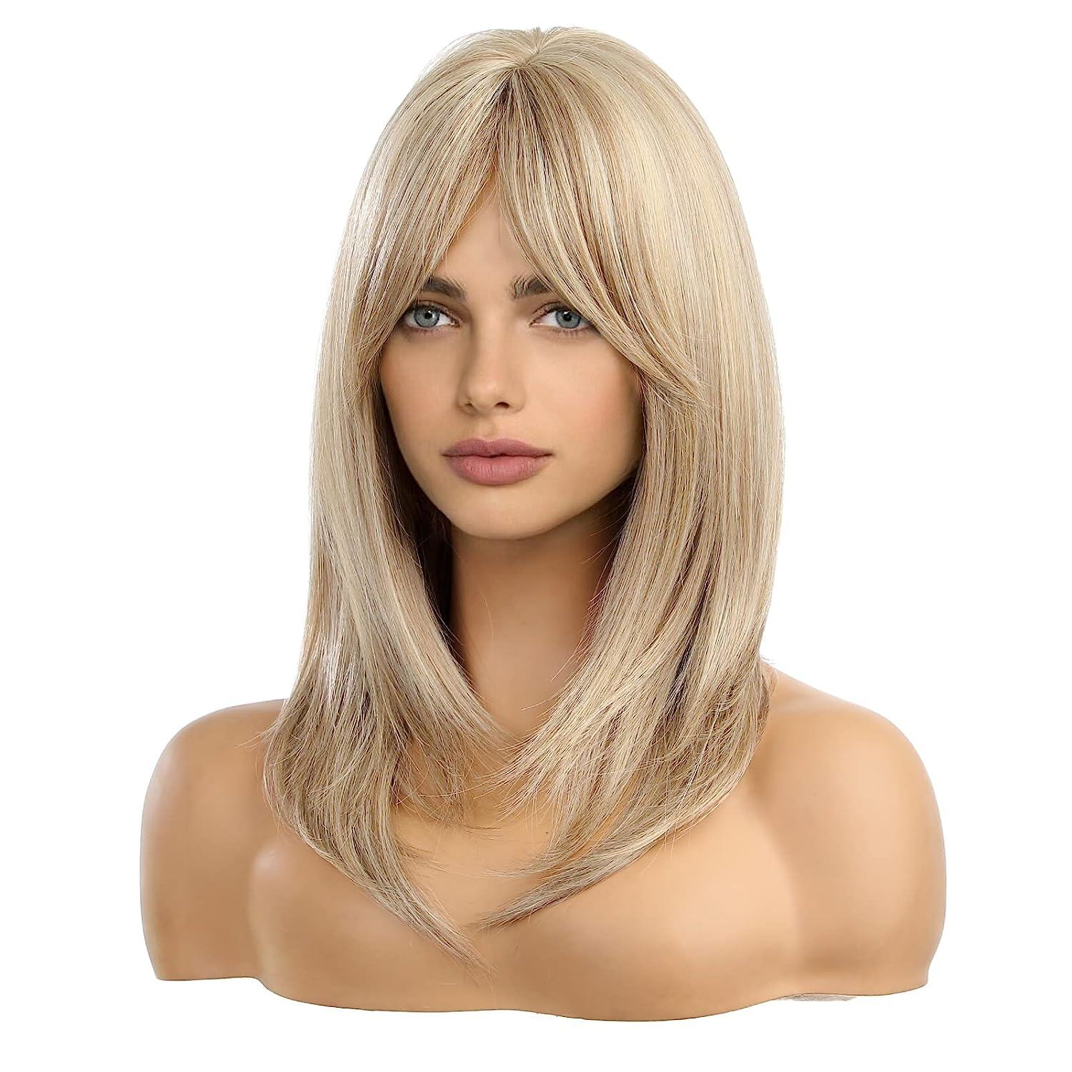 Synthetic Long Wigs  Hair with Bangs for Daily Use