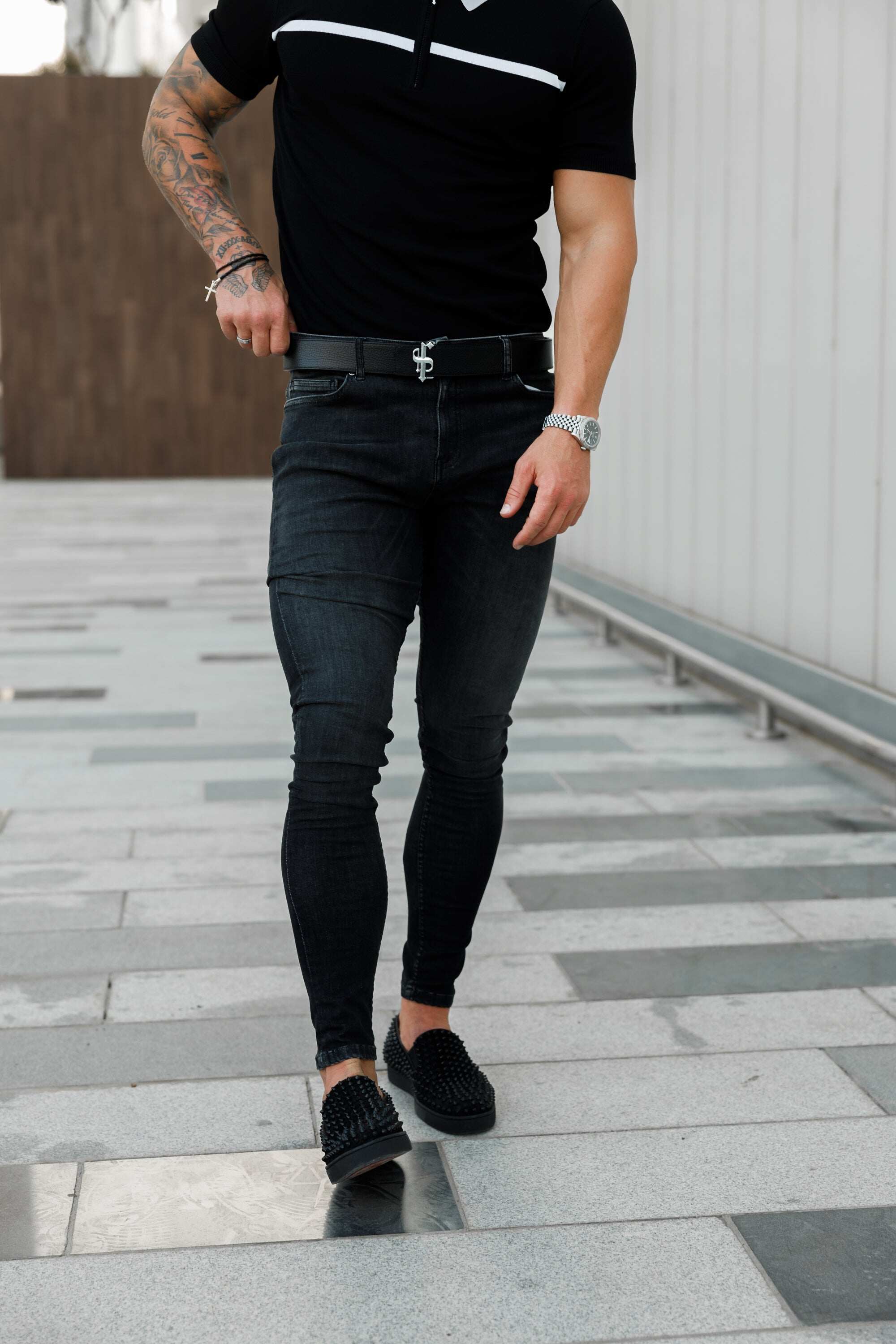 Ultra Stretch Black Slim Jeans - FSJEAN003