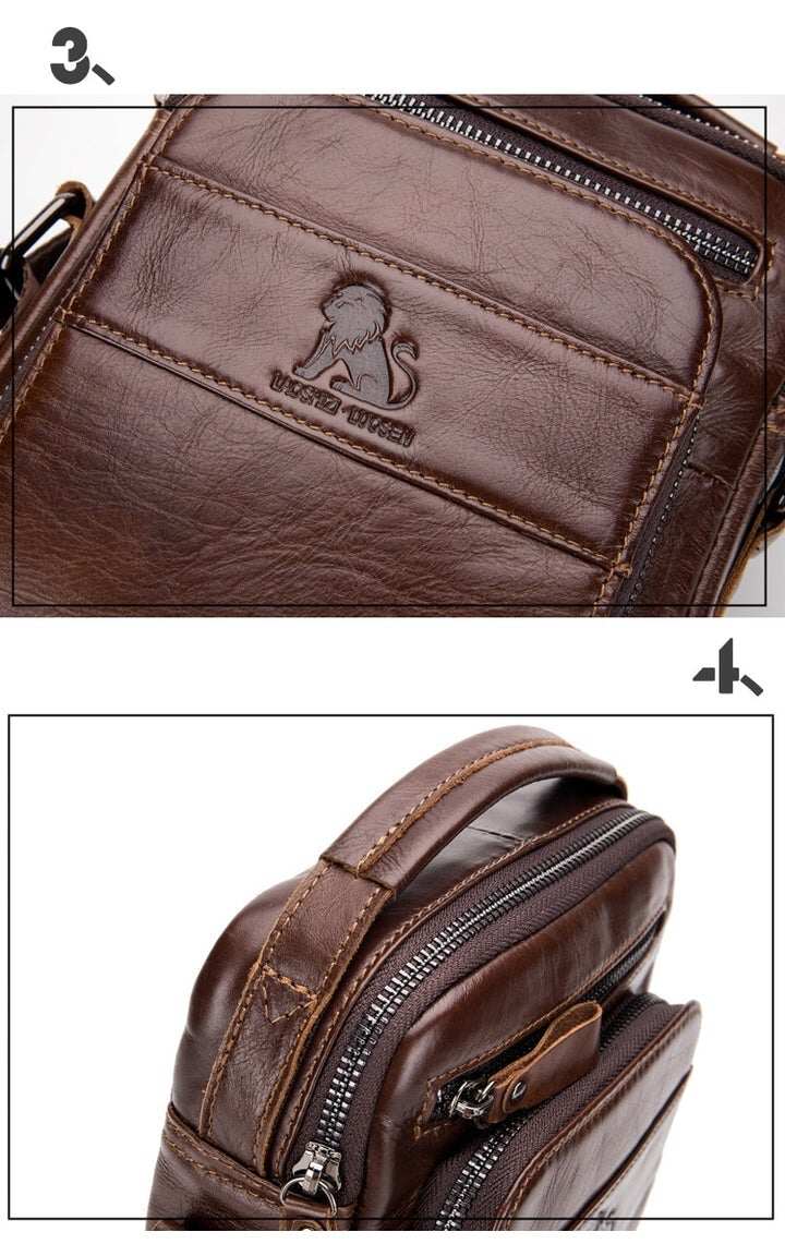 Skórzane męskie torby na ramię Crossbody Messenger Bag