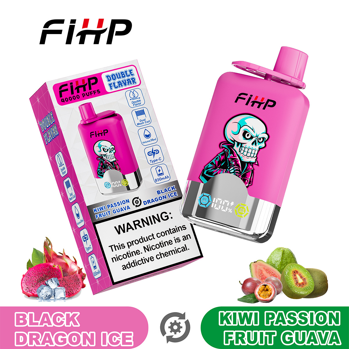 Vape FIHP 40 000 zaciągnięć z podwójnym smakiem