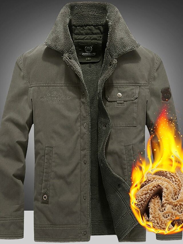 Jaqueta de inverno masculina jaqueta de inverno ao ar livre rua quente/quente respirável pele detalhe bolso outono e inverno cor sólida