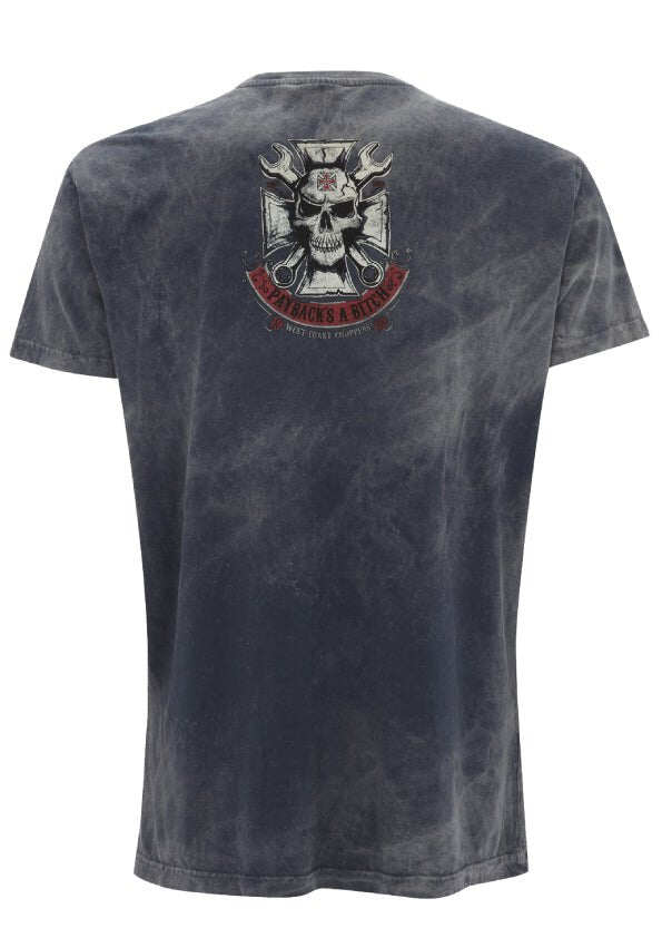 West Coast Choppers Mecânica Camiseta - Azul Vintage