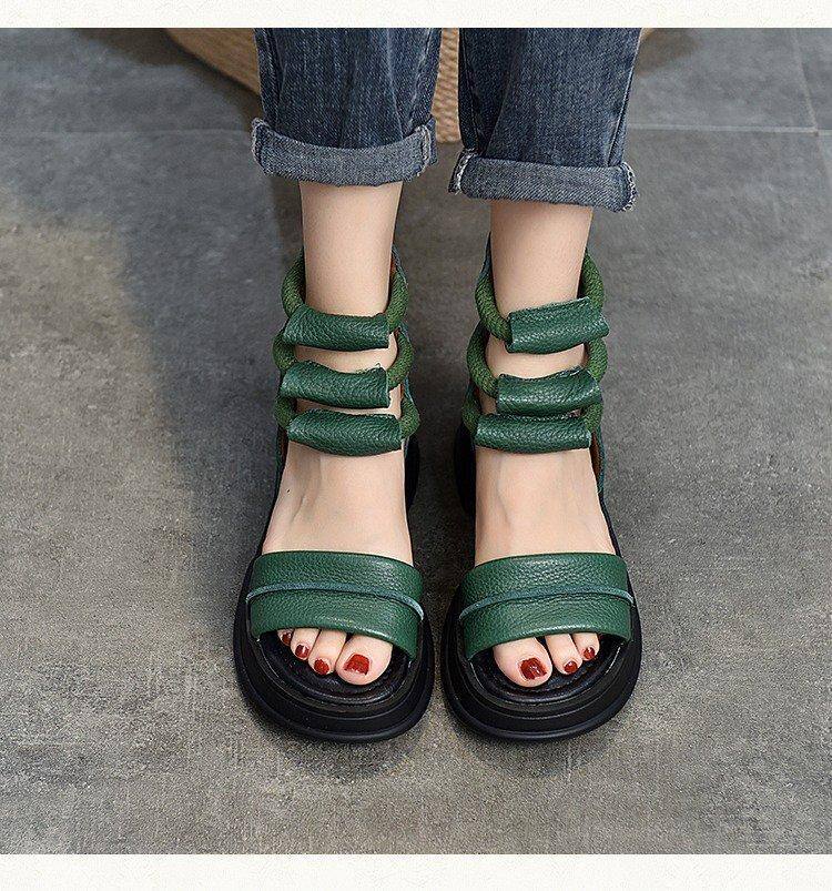 sandálias ortopédicas de couro