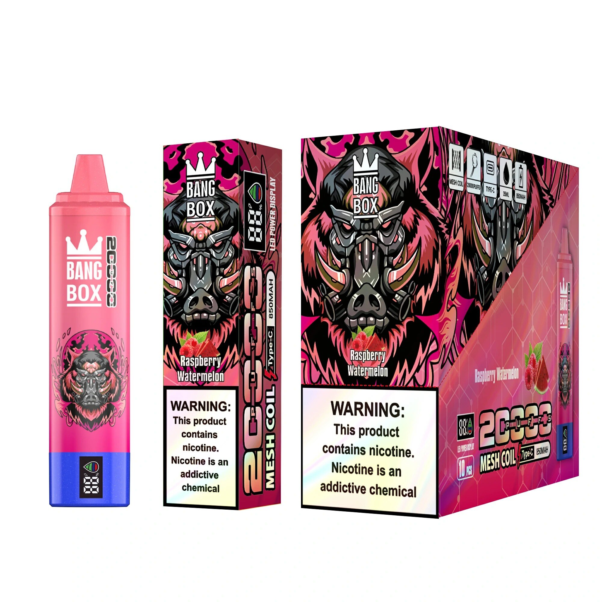 Bang Box 20000 Puffs Vape 0% 2% 3% 5% Low Nicotine Rechargeable Bulk Buy Disposable Vape Wholesale
