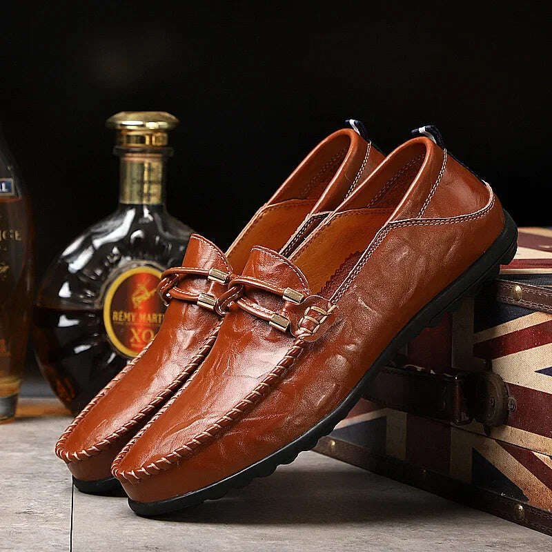 Mocassins de couro genuíno Cambridge