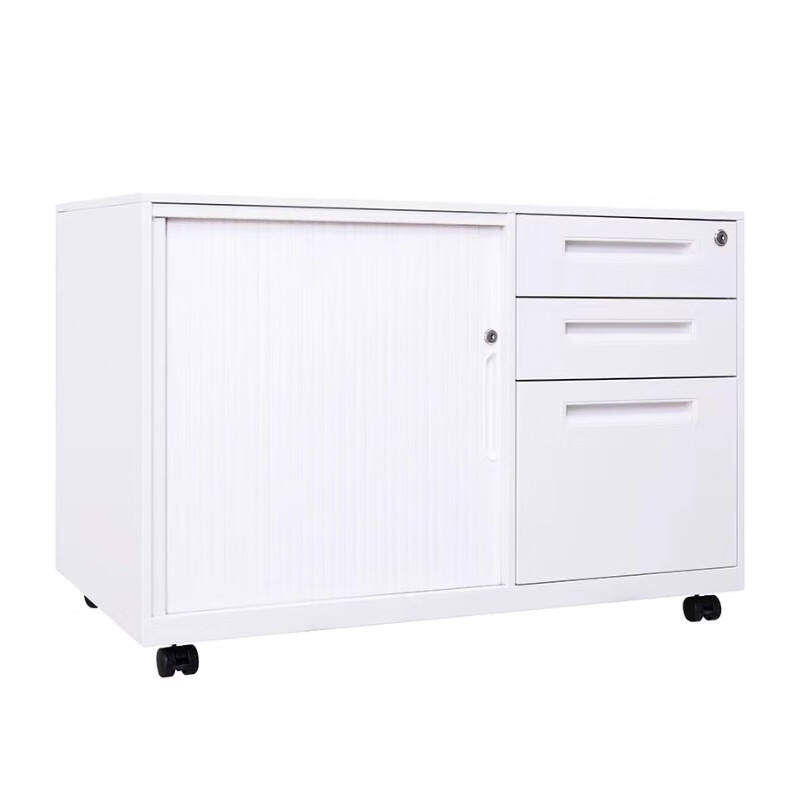 Factory Direct 600*900*450mm Removable Three Drawers with Lock Silent Wheel Left Rolling Door Cabinet for Work