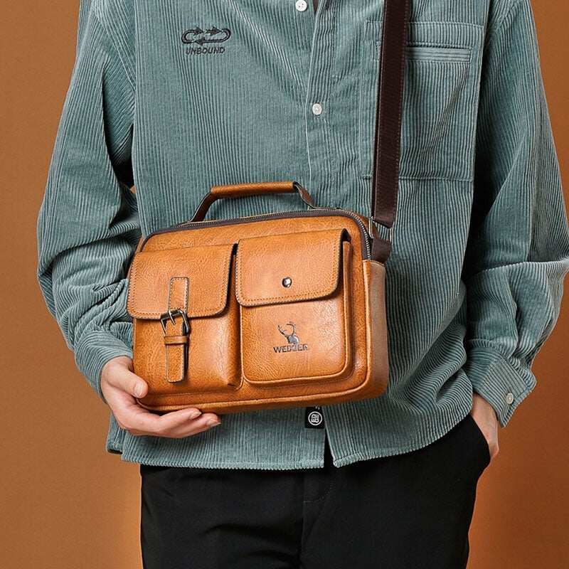 Wysokiej jakości męska torba listonoszka w stylu retro