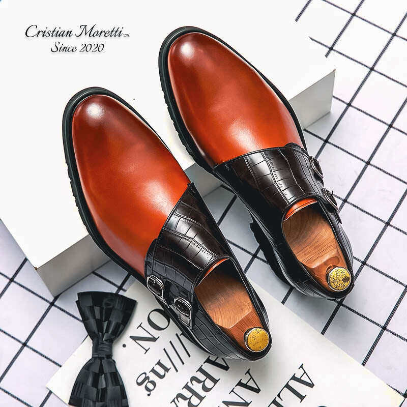 Sapatos Fabrizio MorettiTM Premium com fivela dupla