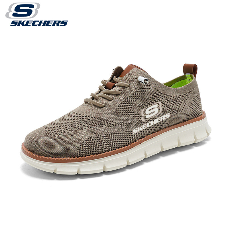 Novos mocassins leves com atacadores da Skechers, casuais, respiráveis ​​e voadores