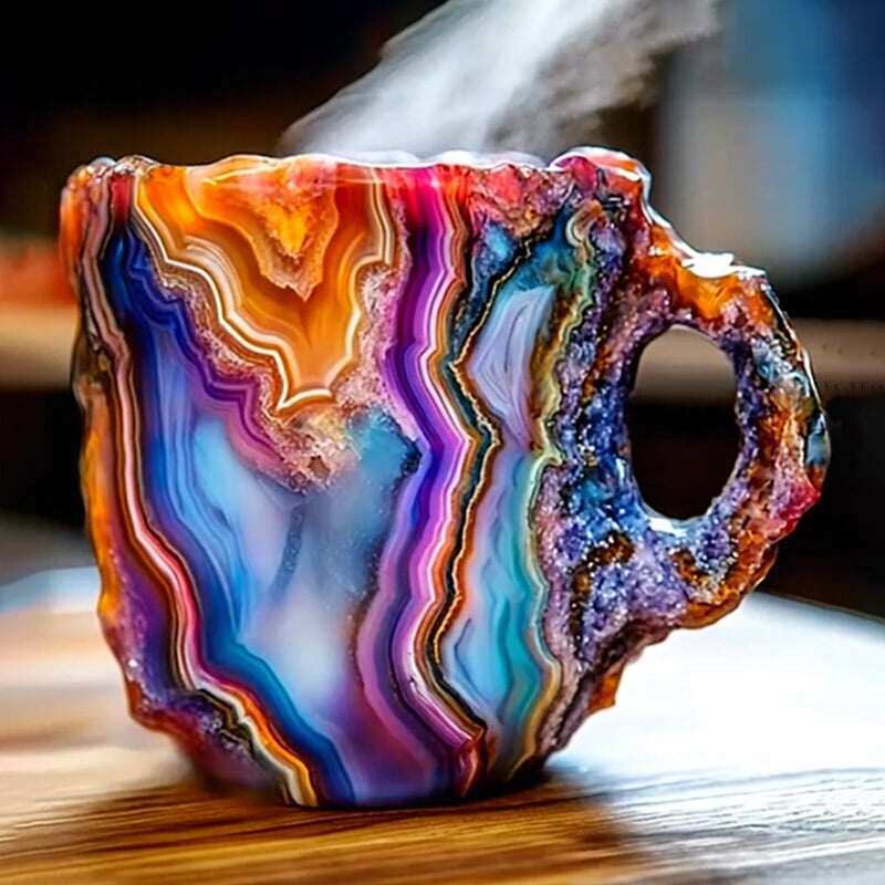 (🌲Liquidação de Natal antecipada) ✨️2024 Novas canecas de café de cristal mineral