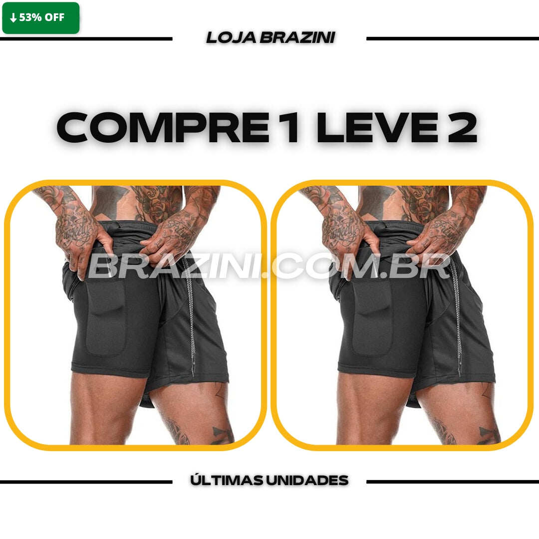 Short DryFit® de Compressão - Compre 1 leve 1 de graça