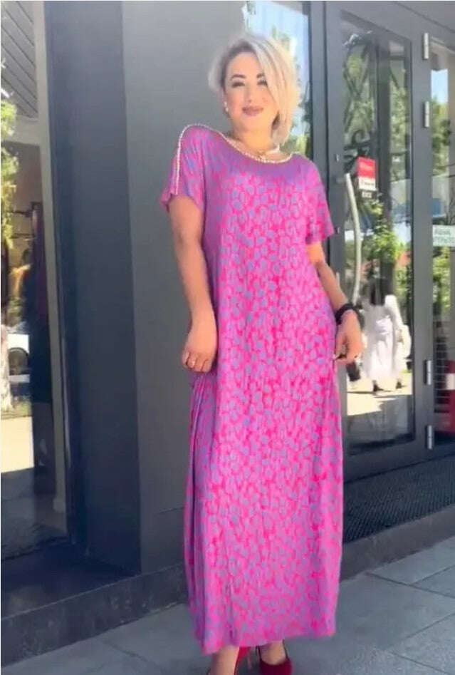 💃 em 2024 vestido elegante com estampa plus size