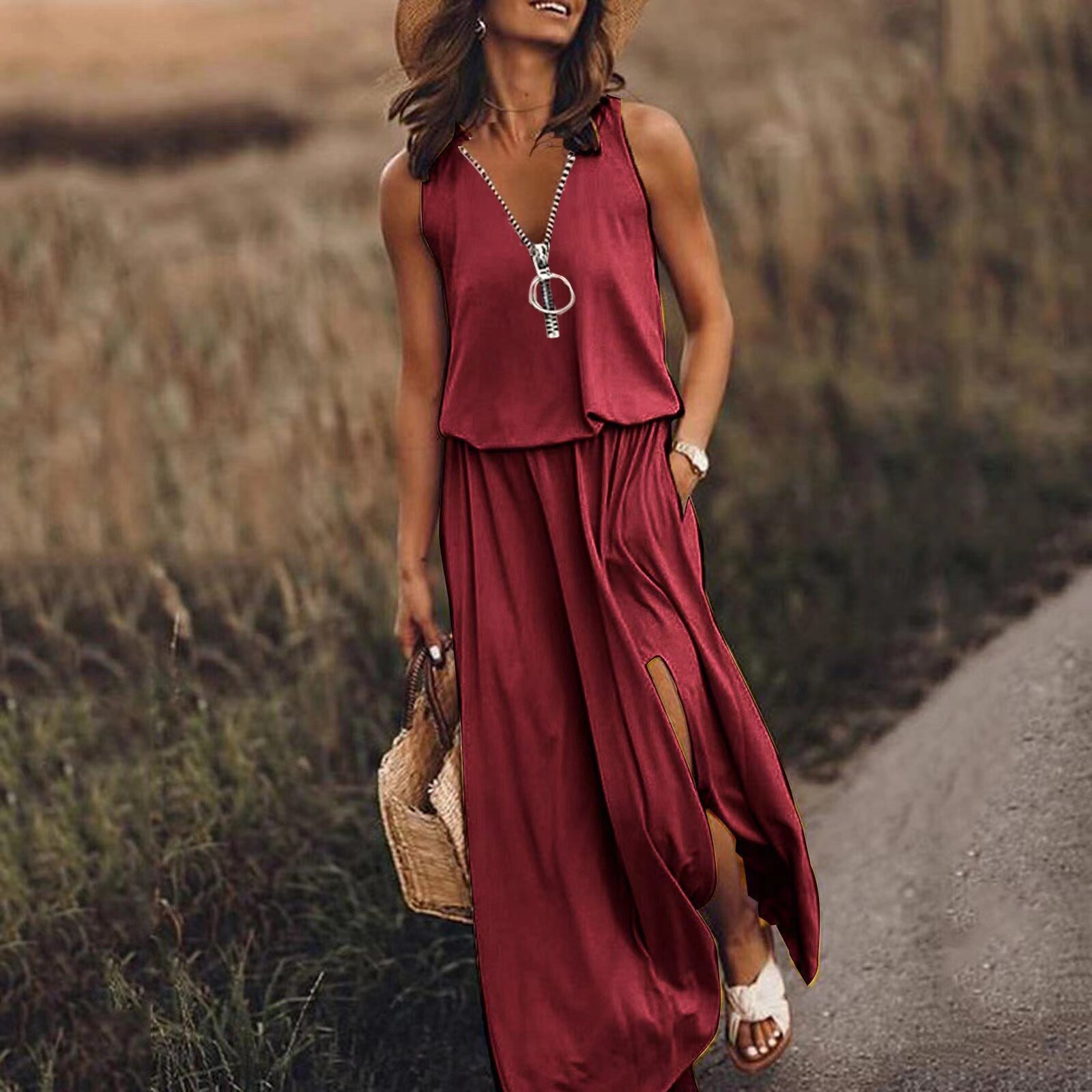 💞[S-5XL] Novo vestido estampado da moda feminina de 2024