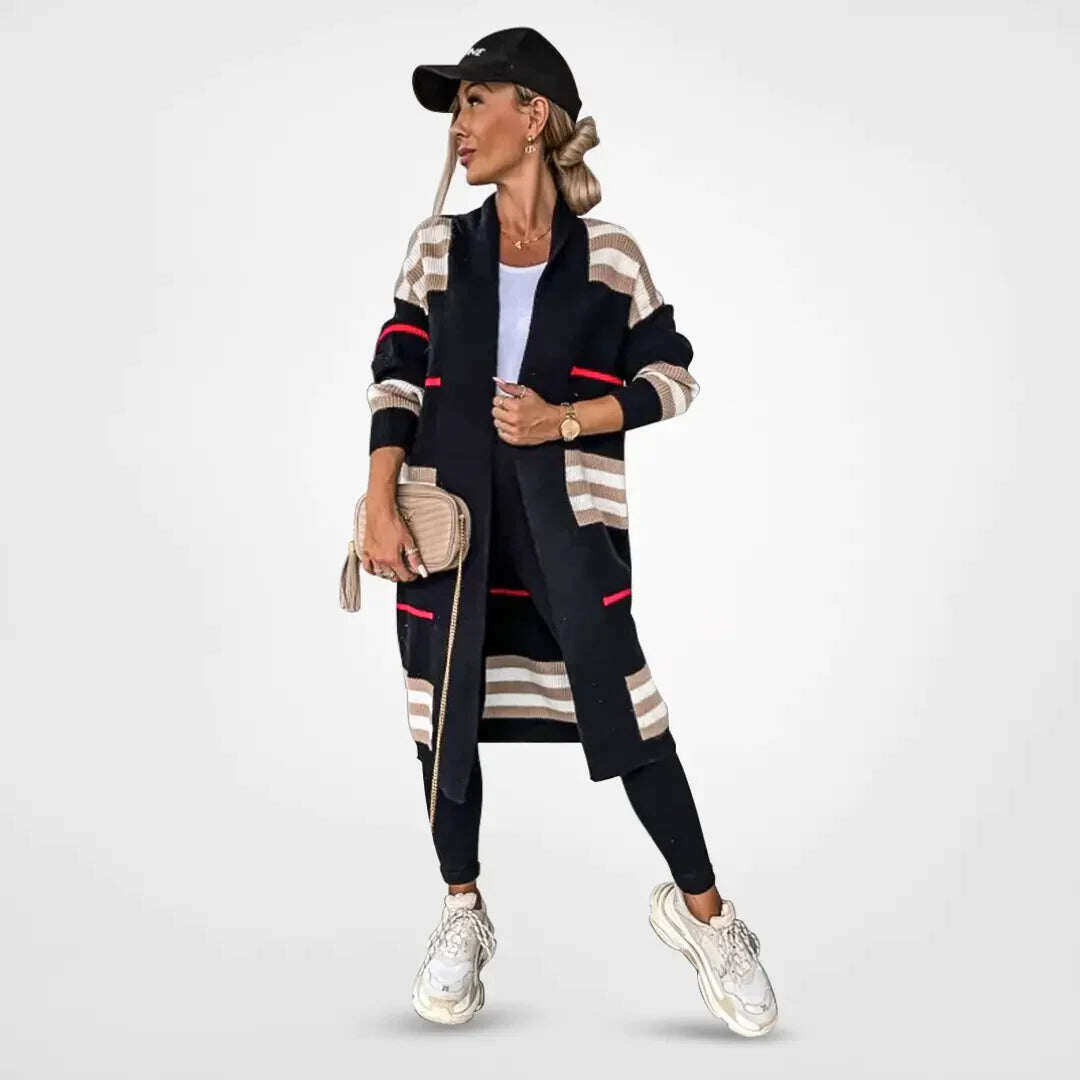 EMA | CASACO DE MALHA LONGO NA MODA